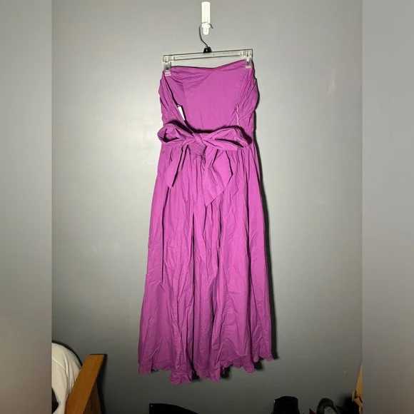 NWOT Free People Cohen Poplin Midi Dress in Purple Womens Size Large - Picture 4 of 5